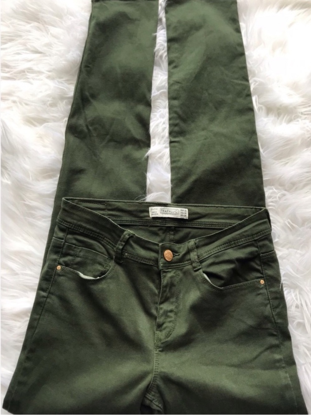 ZARA Olive Green Skinny Jean - Picture 5 of 6
